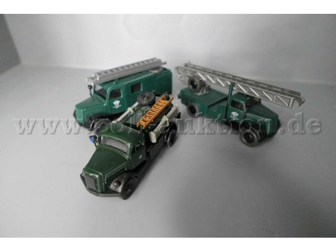 Modellfahrzeuge Feuerschutzpolizei, 1:87 Gesamtansicht Modellfahrzeuge Feuerschutzpolizei, 1:87 Gesamtansicht