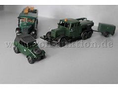 Modellfahrzeuge Feuerschutzpolizei, 1:87 Gesamtansicht