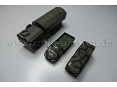 Modellfahrzeuge der Bundeswehr von Schuco und Roco, 1:87 Gesamtansicht