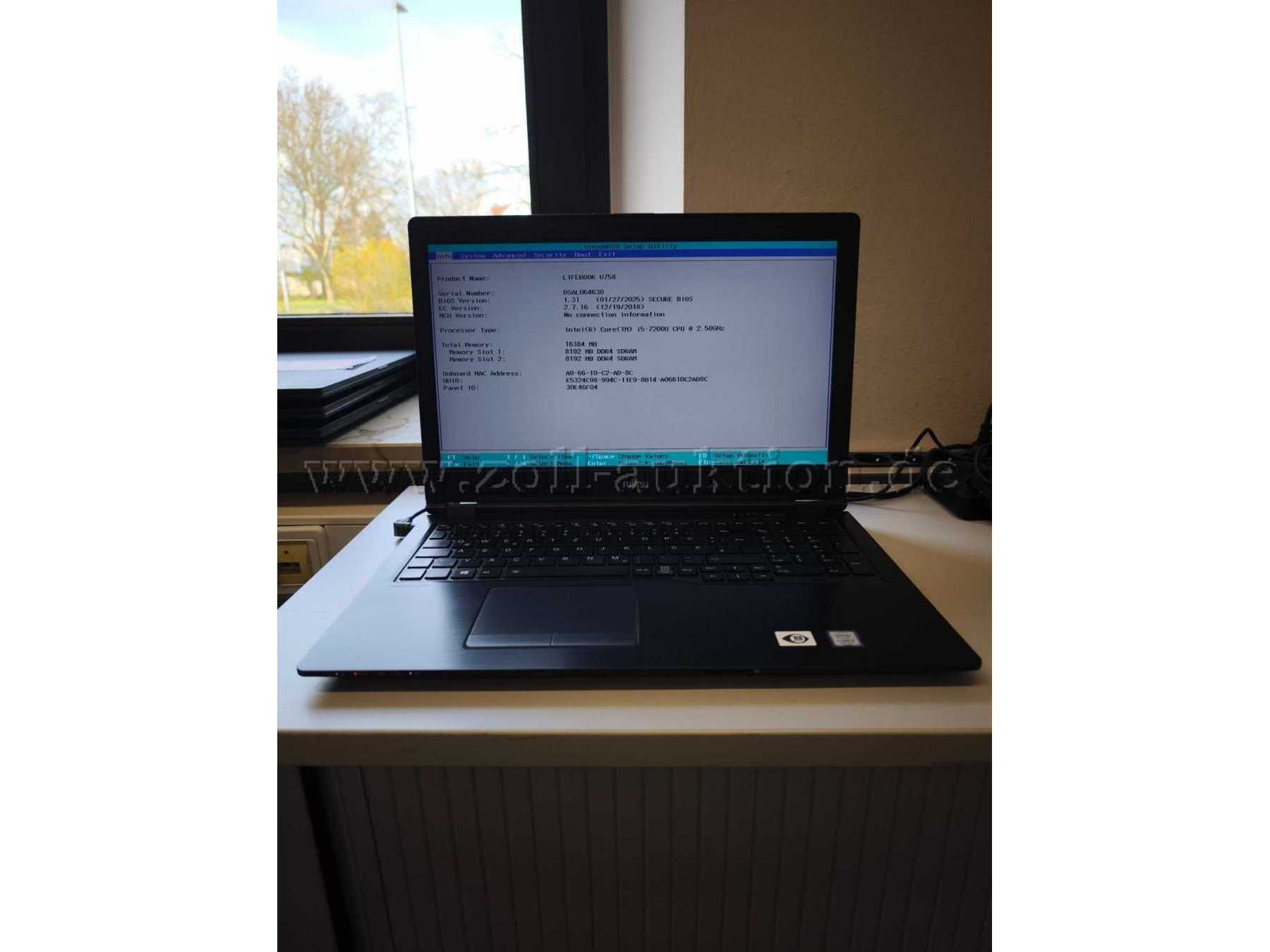 BIOS Information (Beispielfoto)