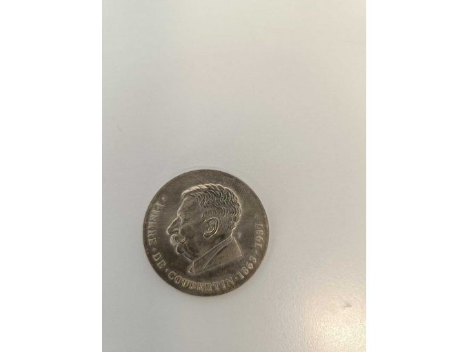 Vorderseite Pierre de Coubertin 1974