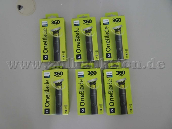 Philips One Blade 360 6 Packungen Rasierer mit jeweils 1 Klinge, 3 Kämme, 1 Kabel - Vorderseite