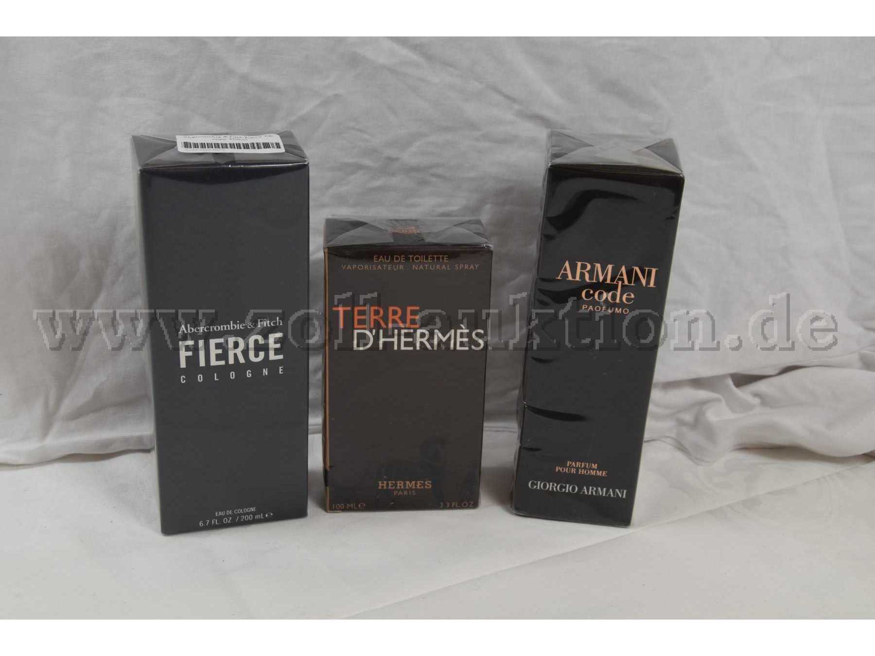 3 Parfum der Marken „Hermes“, „Giorgio Armani“ & „Abercrombie & Fitch“