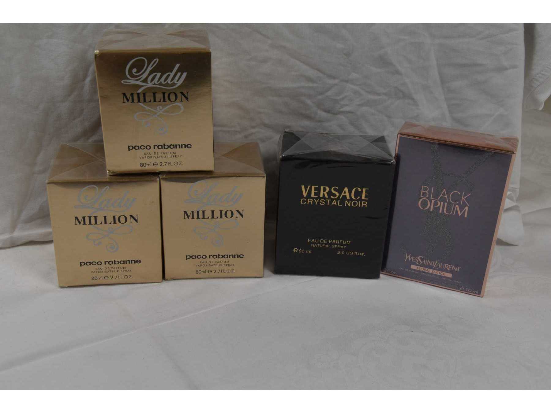 3 Parfum „paco rabanne“, je 1 Parfum „Versace“ und „Yves Laurant“