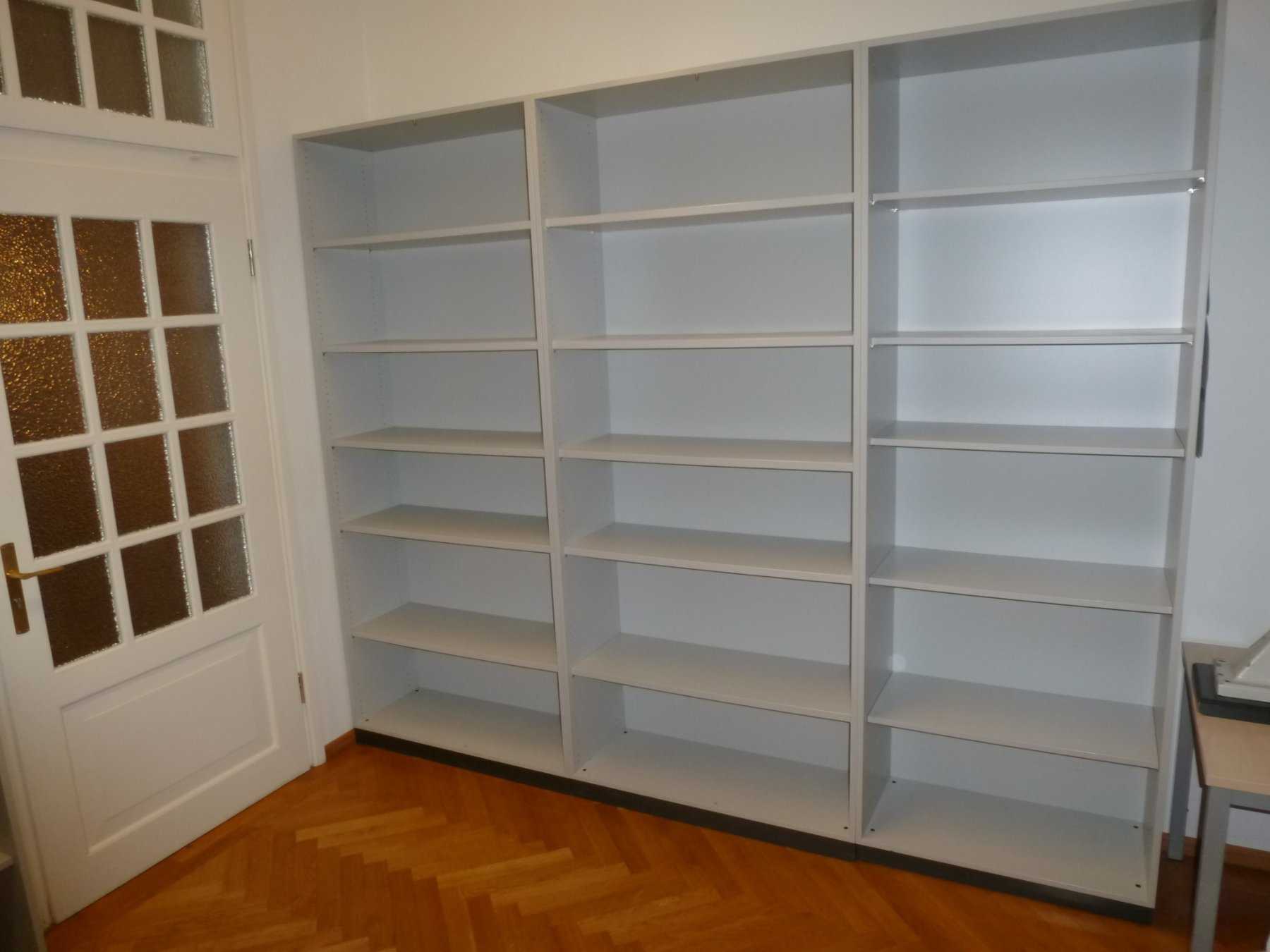 3 Regale 6 OH Lichtgrau