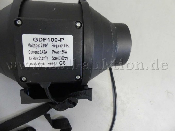 Detailansicht Produktdaten Rohrventilator 2 GDF100-P