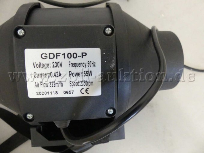 Detailansicht Produktdaten Rohrventilator 1 GDF100-P