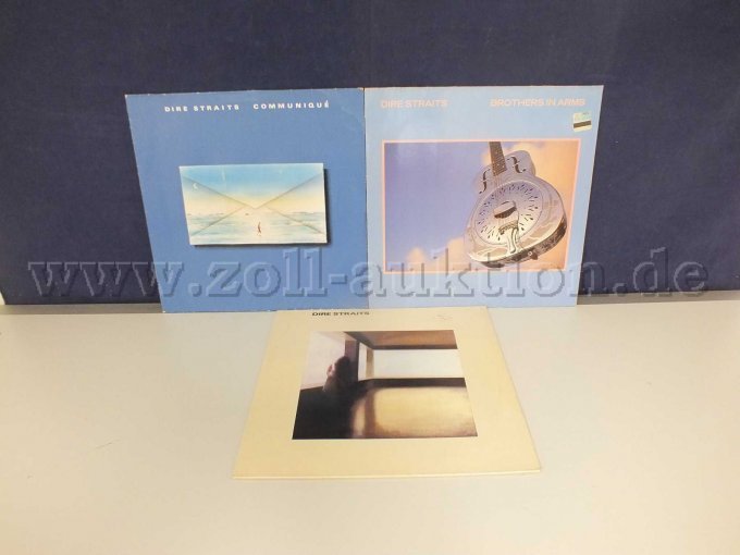 Gesamtansicht der LPs Dire Straits, mit Beschädigungen Gesamtansicht der LPs Dire Straits, mit Beschädigungen