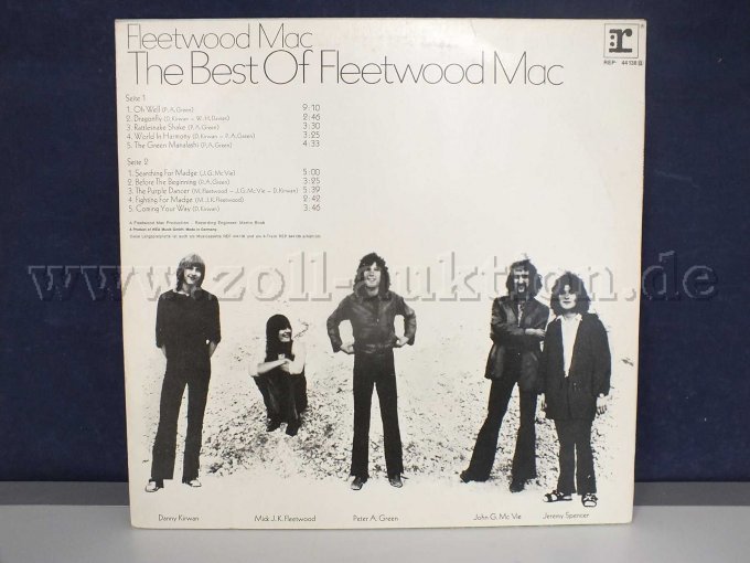 Ansicht des Covers "The Best Of Fleetwood Mac" von hinten, mit Beschädigungen