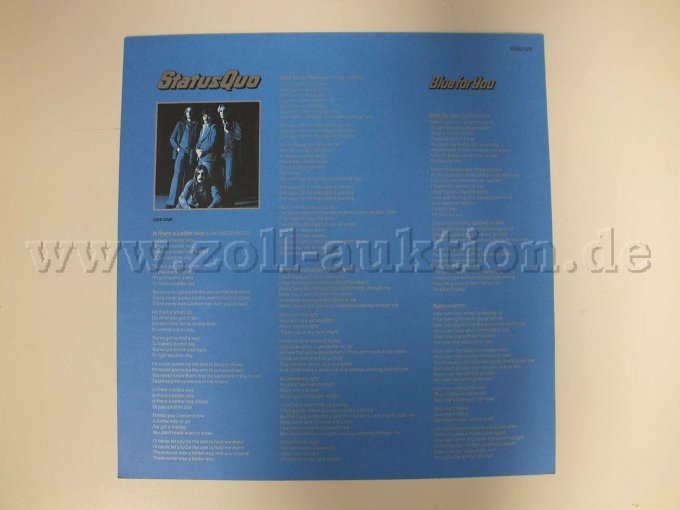 Originalposter zur LP "Blue For You", Vorderseite mit Beschädigungen
