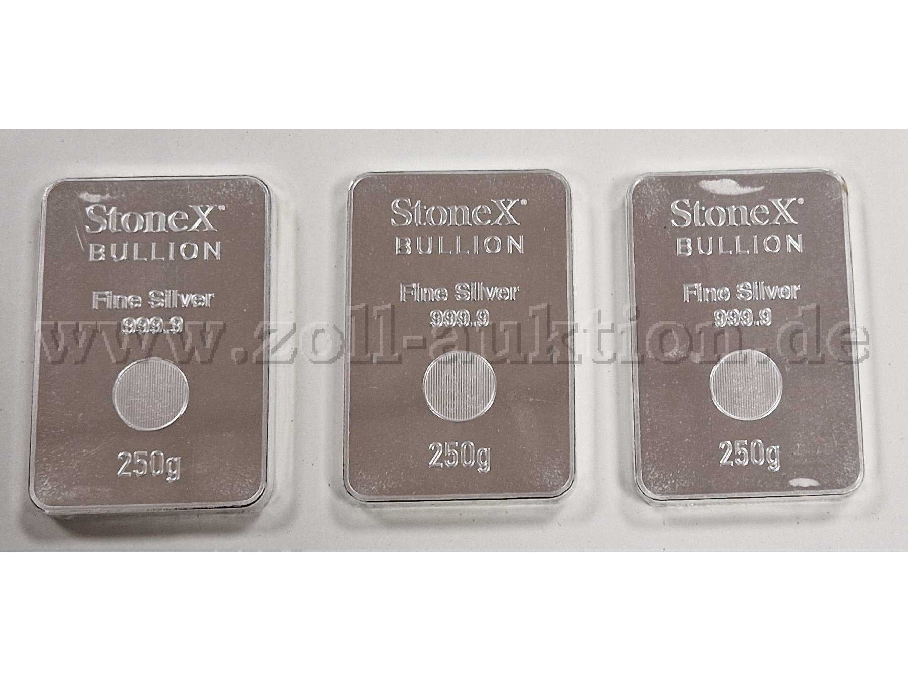 StoneX BULLION Fine Silver 999.9 250g