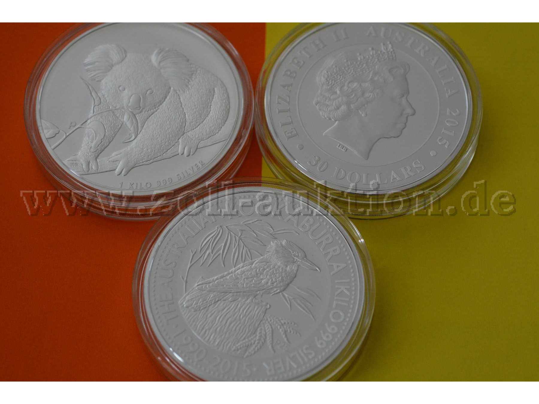 3 Silbermünzen
999/- Silber