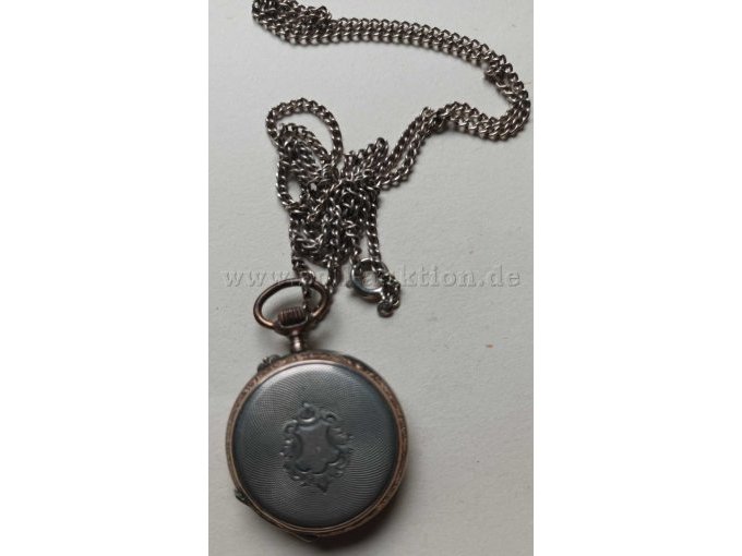 antike mechanische Damen-Taschenuhr von hinten