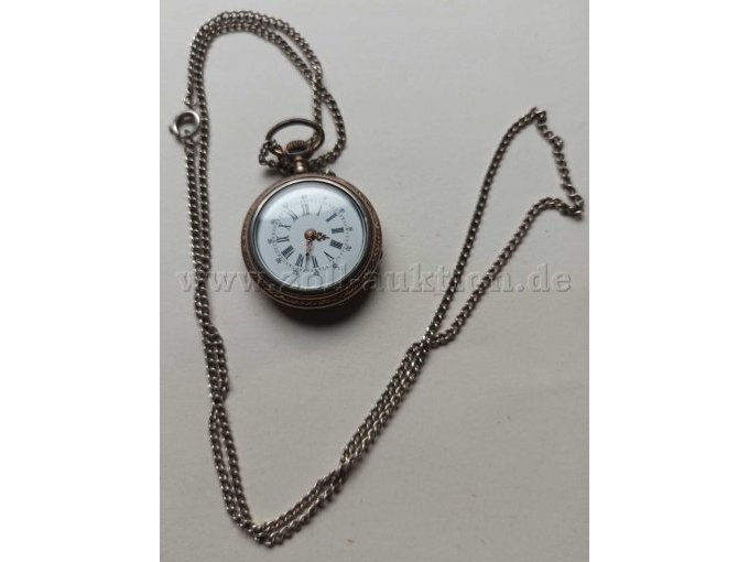antike mechanische Damen-Taschenuhr von oben