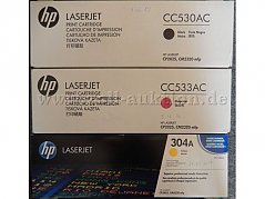 3 Toner, black, magenta, yellow