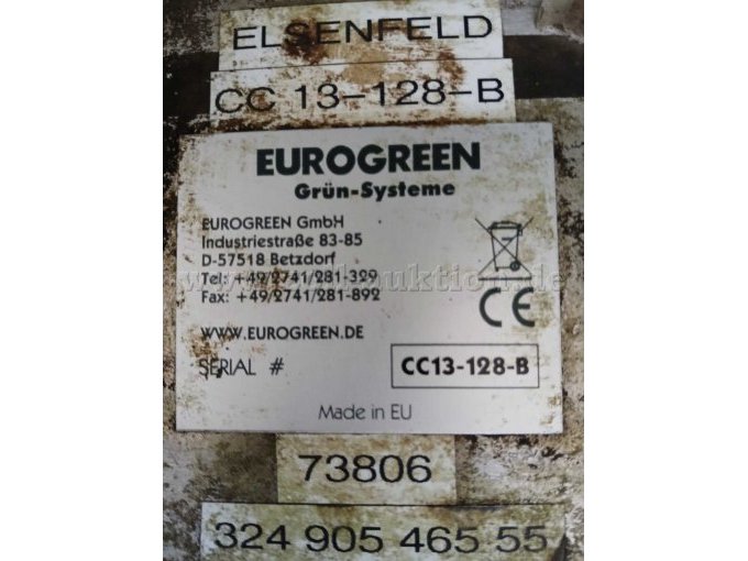 Typenschild Eurogreen CC 13-128-B