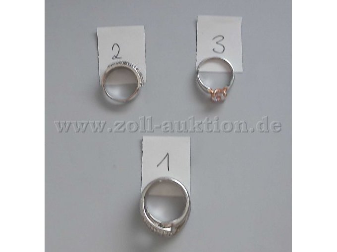 Ringe in Draufsicht mit Nummern