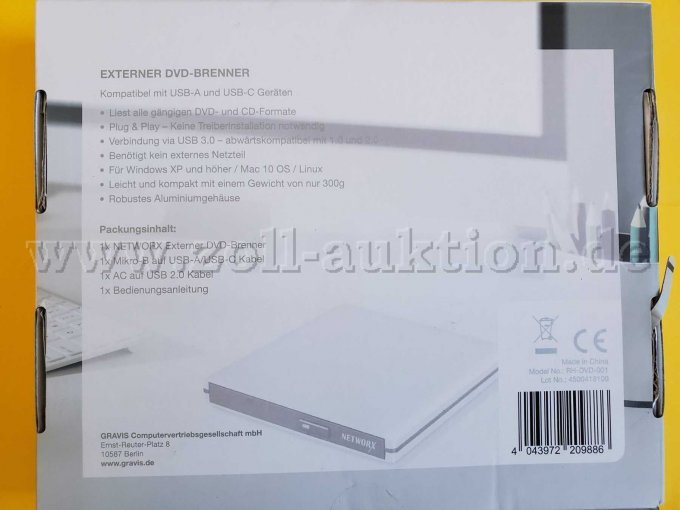 Rückseite Kartonage