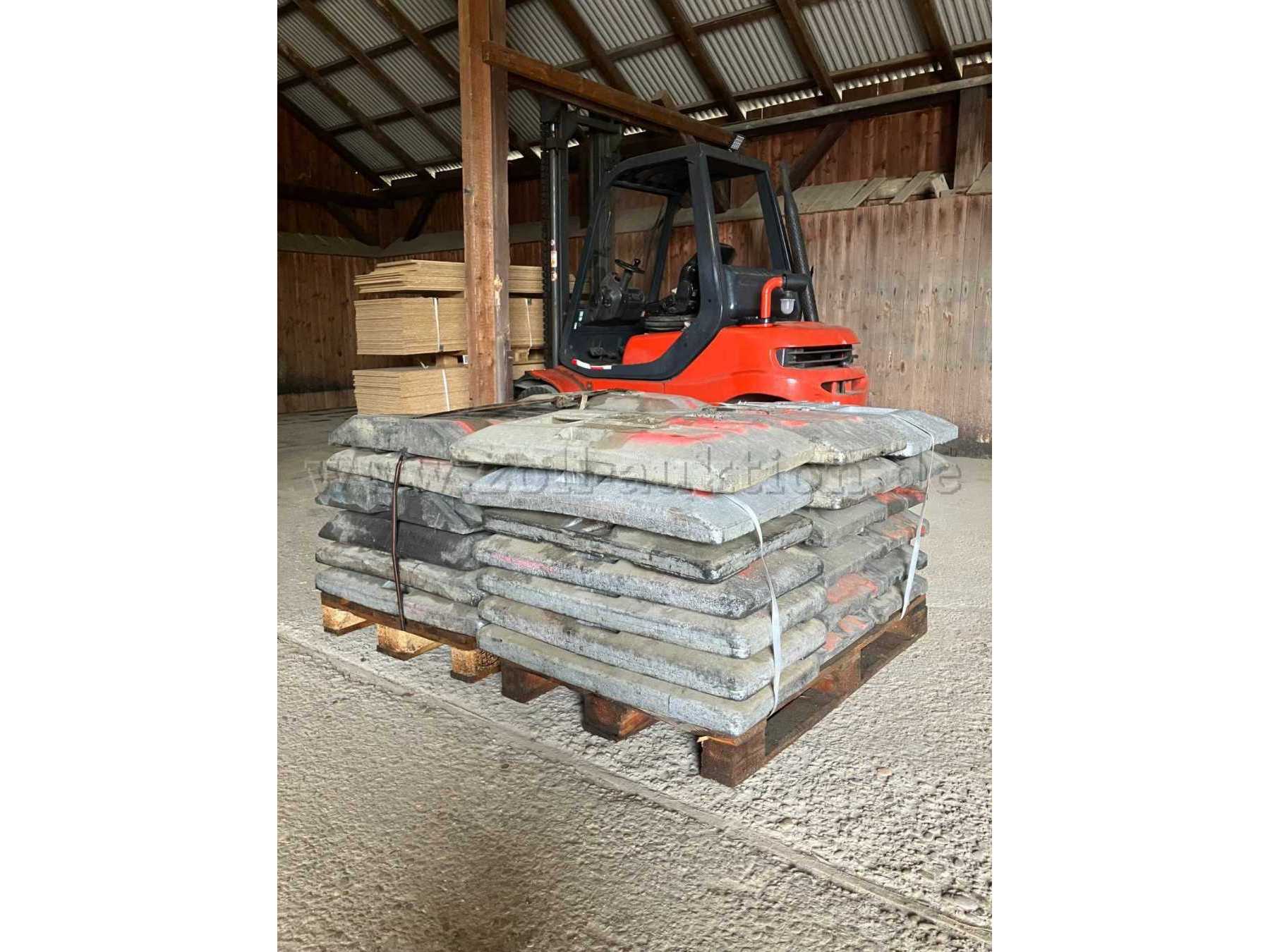 Platten von vorne, markierte Platten
