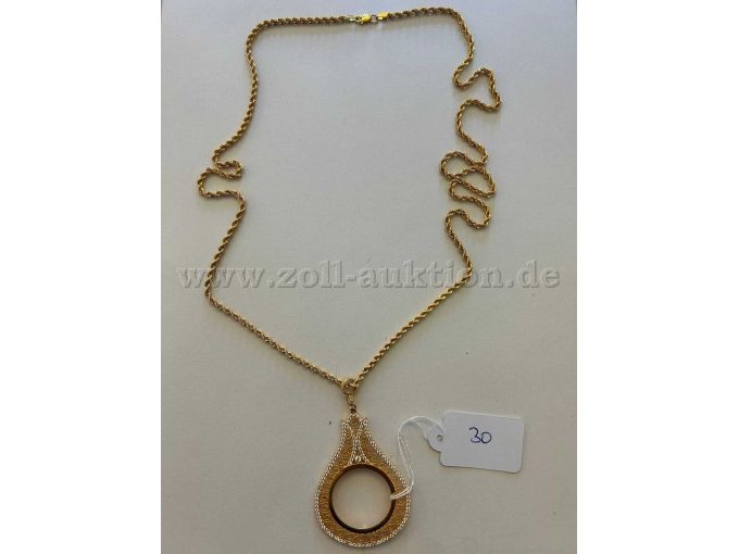 Goldkette mit Anhänger 585er Gold leere Münzfassung ca. 15,5gr.