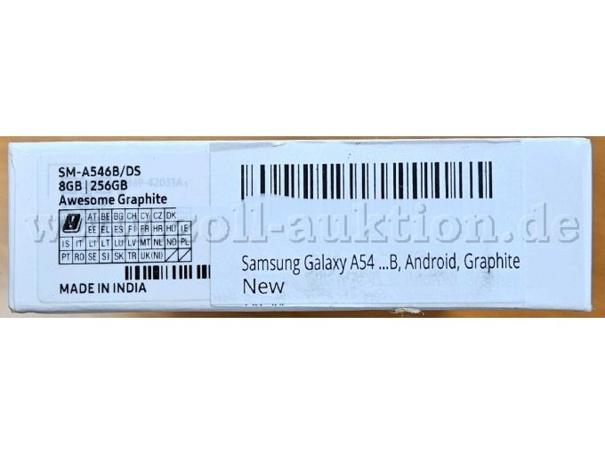 Unterseite Originalverpackung