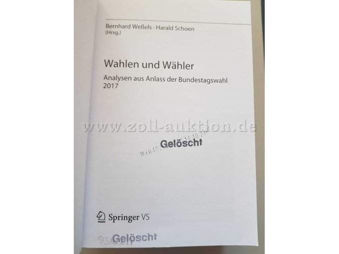 Wahlen und Wähler 2017 - Haupttitelseite