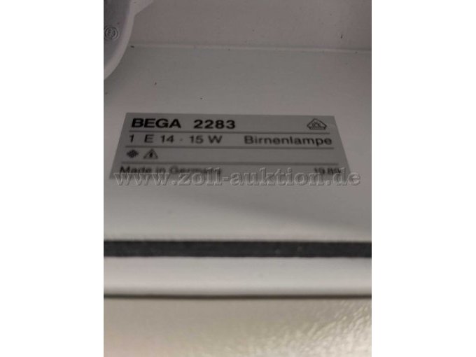 Bega 2283 Orientierungslampe Typenschild