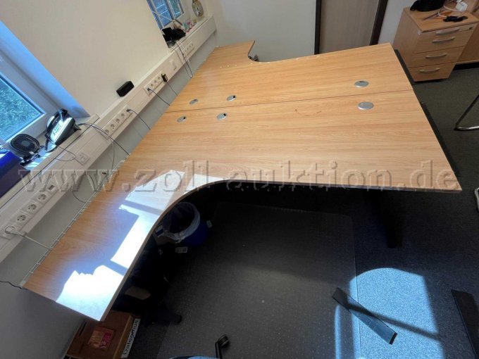 Schreibtischansicht von oben