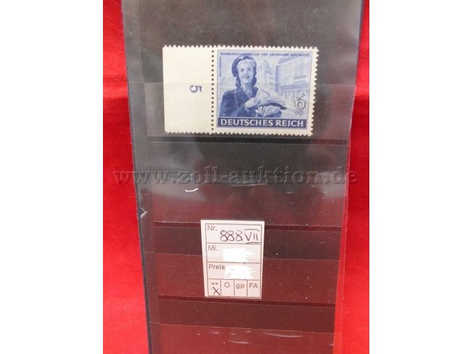 Detailaufnahme der Briefmarken
Michel Nr. 888 VII