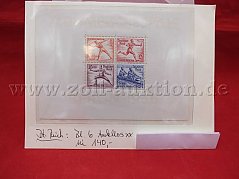 Gesamtansicht der Briefmarken Zoll-Auktion Michel-Katalog Deutsches Reich Block 6 Olympische Spiele Berlin 19360