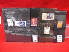 Gesamtansicht der Briefmarken
Michel Katalog Nr. 617 II, 856 I, Nr. 888 VII und Nr. 189 U