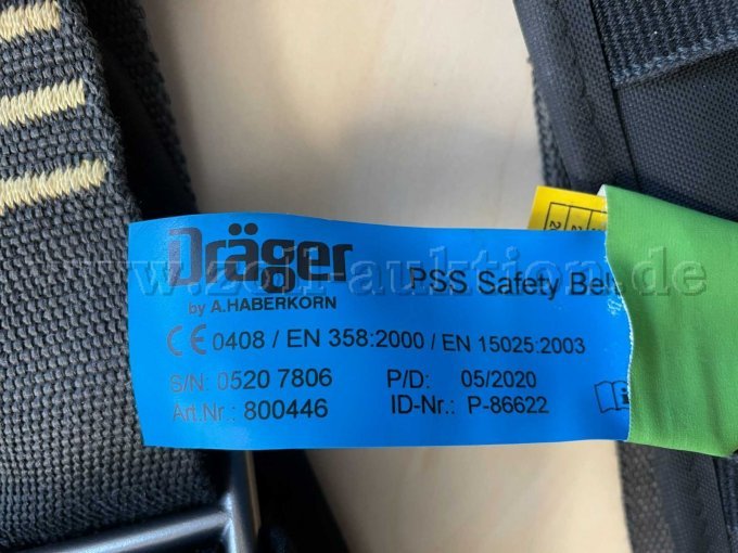 DRÄGER - SafetyBelt - Typenschild