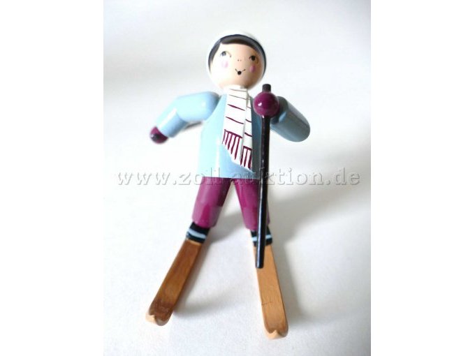 Draufsicht Skifahrer