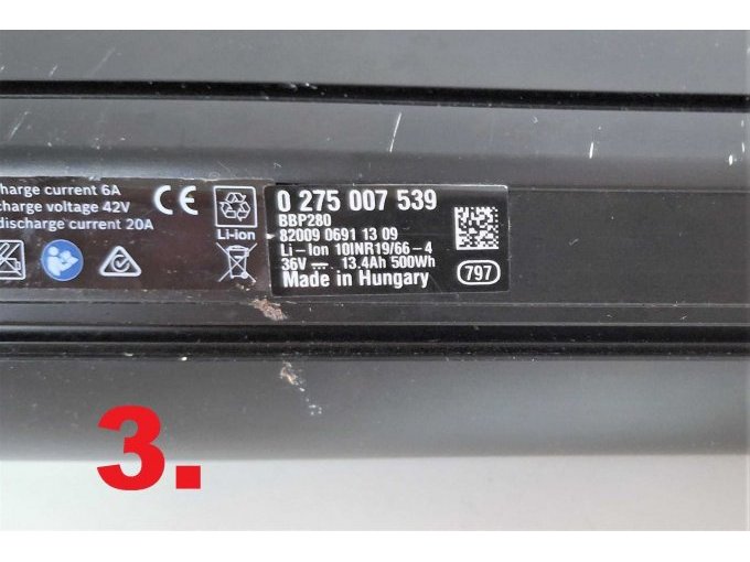 3. Bosch CompactTube 500, Typenschild