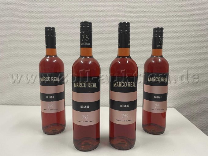 4 Flaschen Marco Real Rosado von vorne