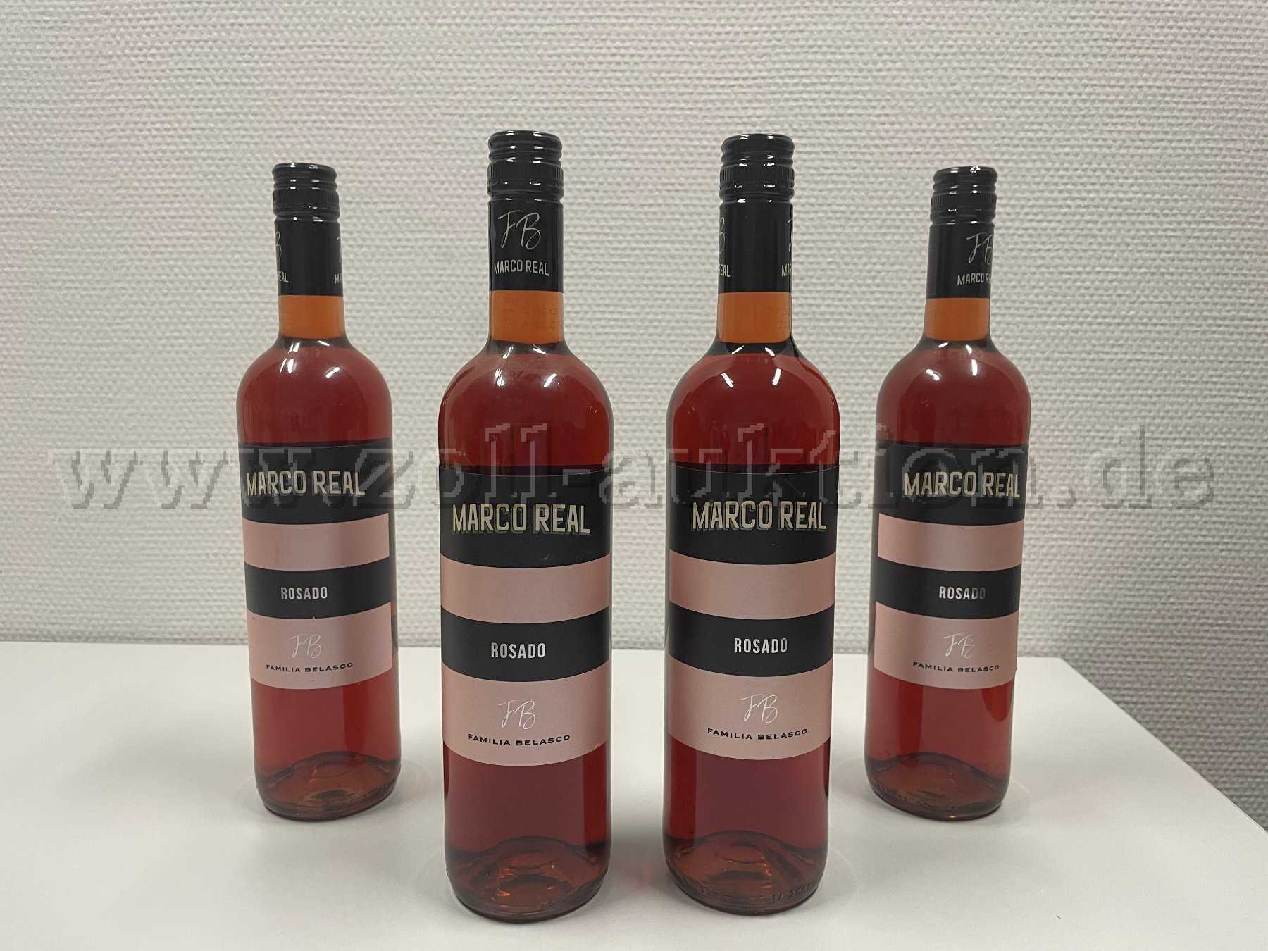 4 Flaschen Marco Real Rosado von vorne