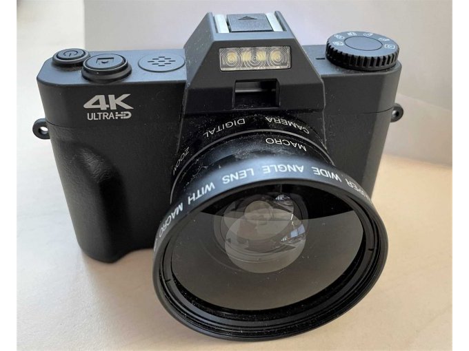 Upgrade 4K Digitalkamera Foto/Video, Vorderseite