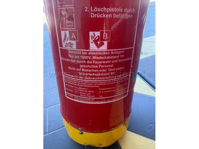 Typenschild Feuerlöscher