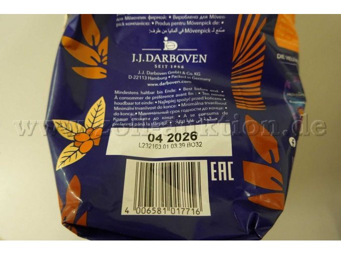 Mövenpick Caffe Crema Kaffeebohnen,ovp.
MHD 04/2026