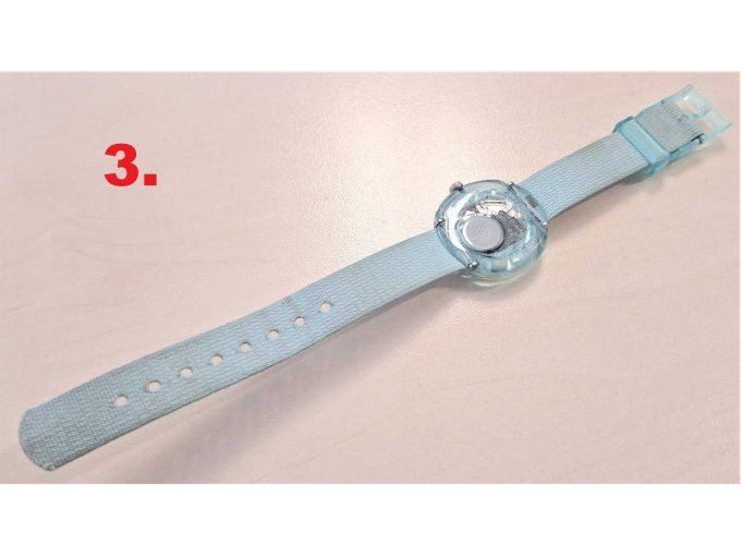 3. Kinder- Armbanduhr, analog Quarzuhr, Flik Flak Rainbow Dreams FBNP194, Rückseite