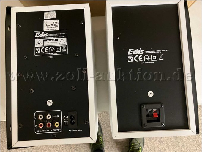 4 Lautsprecherboxen EDIS Modell EA015 (2 Paar / neuwertig) – foto 3 – kavel bij Zoll-Auktion, Mönchengladbach