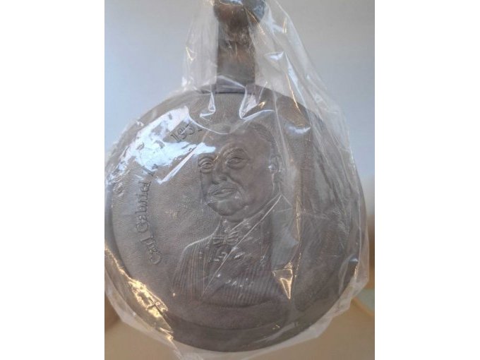 Zinndeckel mit Portrait "Carl Gabriel"