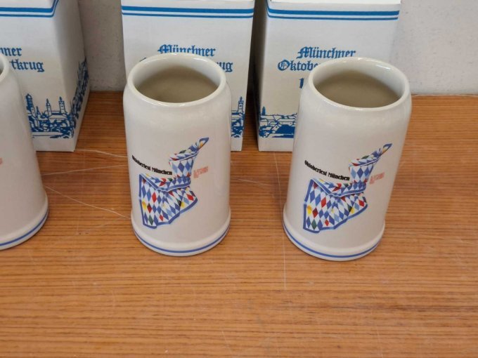 4 Oktoberfest-pullen zonder tinnen deksel, jaarpullen uit 1993, fabrikant: Rastal – foto 5 – kavel bij Zoll-Auktion, München