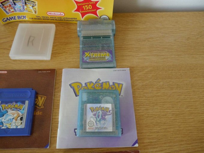 4 originele Pokémon GameBoy-spellen: Geel, Blauw, Rood, Crystal Edition, adapter, boekje – foto 5 – kavel bij Zoll-Auktion, Verden (Aller)