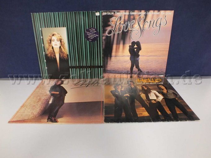 Gesamtansicht der Vorderseite der LPs mit Beschädigungen