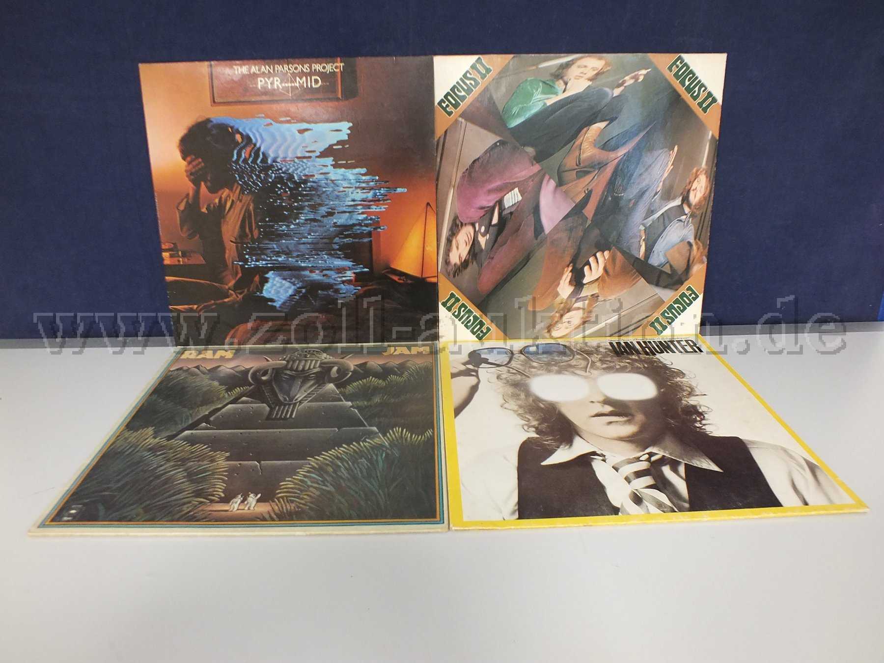 Gesamtansicht der Vorderseite der LPs mit Beschädigungen