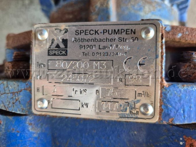 Pumpe 4 - Typenschild Pumpe