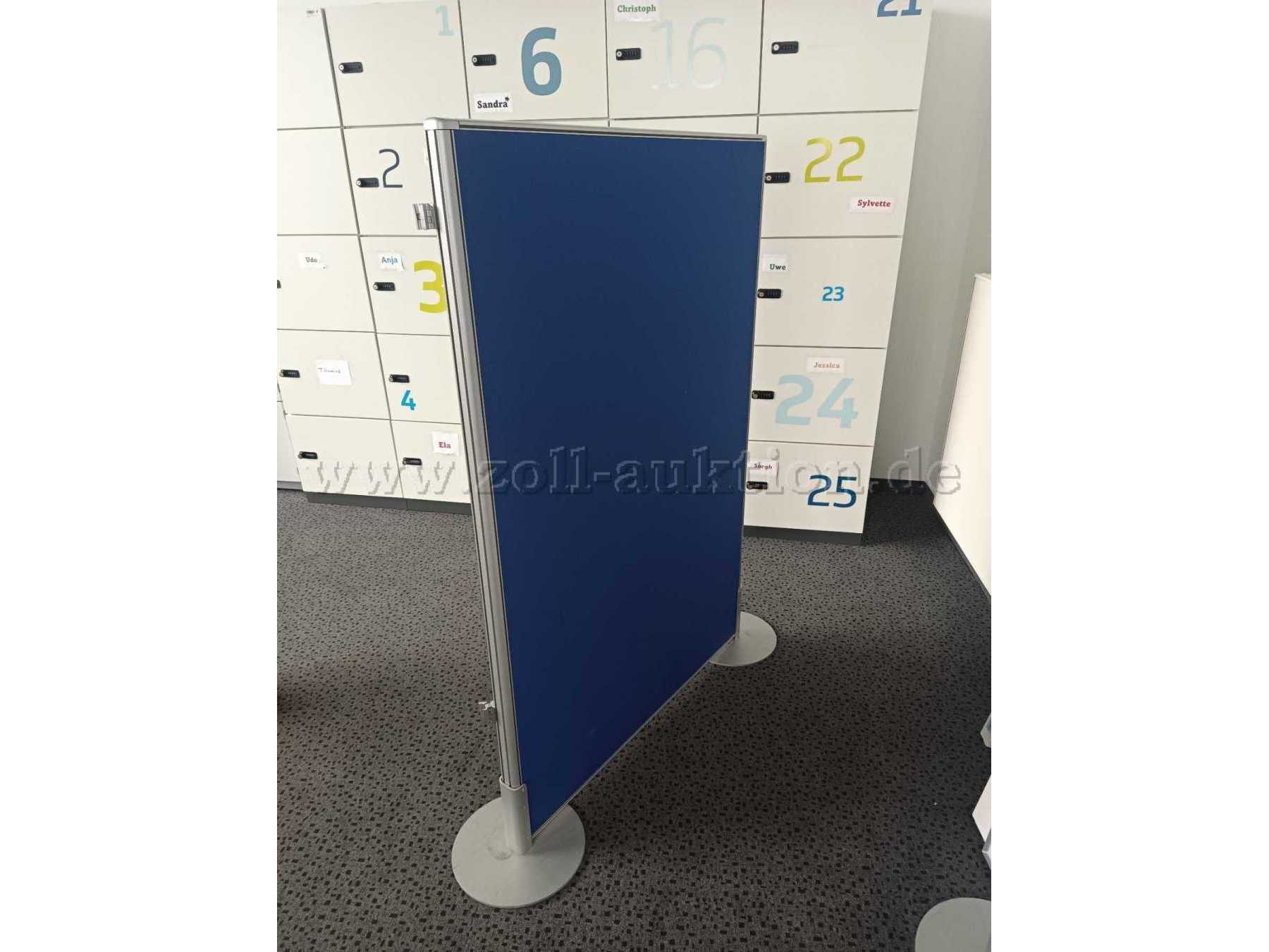 Sichtschutzwand Teil mit blauer Seite