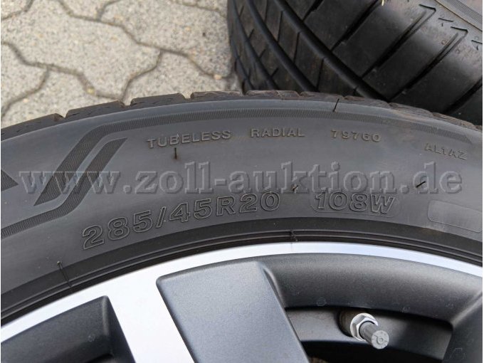 4 VW "Braga" Felgen original inkl. Sommerreifen, Größe 285/45 R20 108W – foto 6 – kavel bij Zoll-Auktion, Ratingen