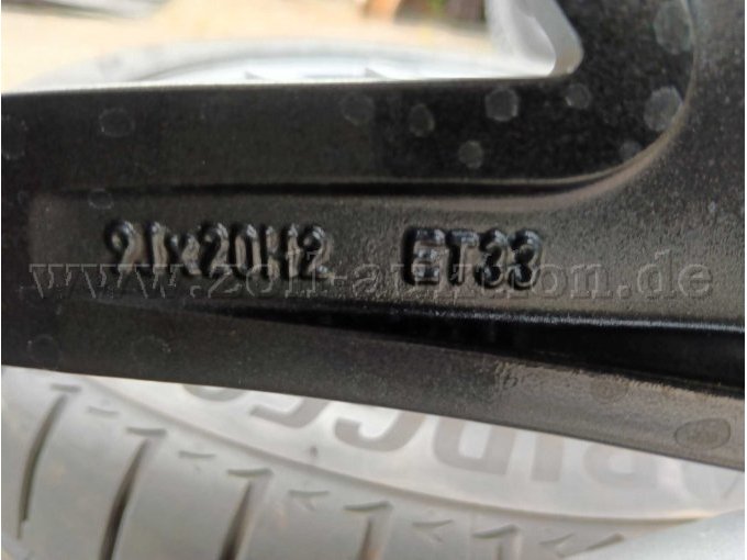 4 VW "Braga" Felgen original inkl. Sommerreifen, Größe 285/45 R20 108W – foto 3 – kavel bij Zoll-Auktion, Ratingen